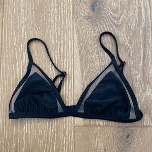 Black Mesh Bikini Top